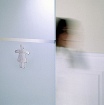 Табличка Туалет женский Durable, 120 x 90 мм, мативанная сталь